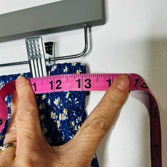 ExLura Blue Daisy Smocked Top and MIDI Skirt Set Flowers Off Shoulder Square NWT - Picture 7 of 16